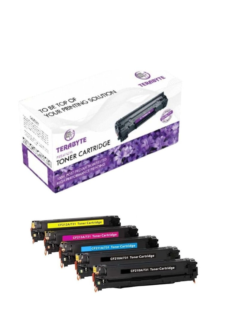 Terabyte مجموعة حبر 131A CF210A CF211A CF212A CF213A متوافقة مع طابعة HP LaserJet Pro 200 M251 M276 M275 متميزة 210A 211A 212A 213A 131 210 211 212 213 A - Image 1
