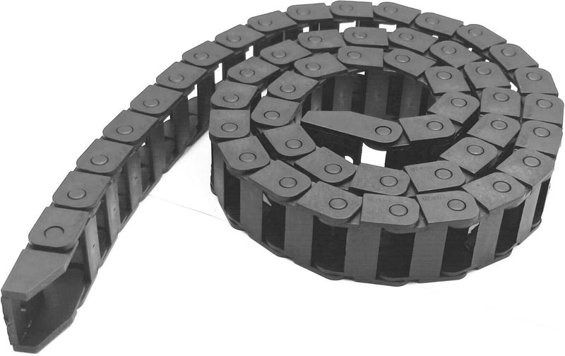 BLS R28 10mm x 20mm Black Plastic Wire Carrier Cable Drag Chain 1M Length for CNC - Image 1