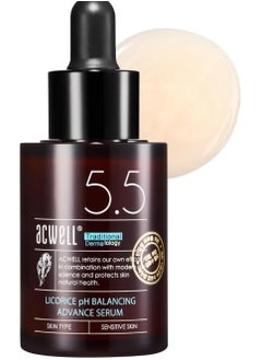 Licorice pH Balancing Advanced Facial Serum Ampoule 1.01 fl.oz. - Radiance and Dark Spot care Face Serum for Dull Skin, Reduces Acne and Blemishes, Minimizes Fine Lines, Healthy Glow Skin