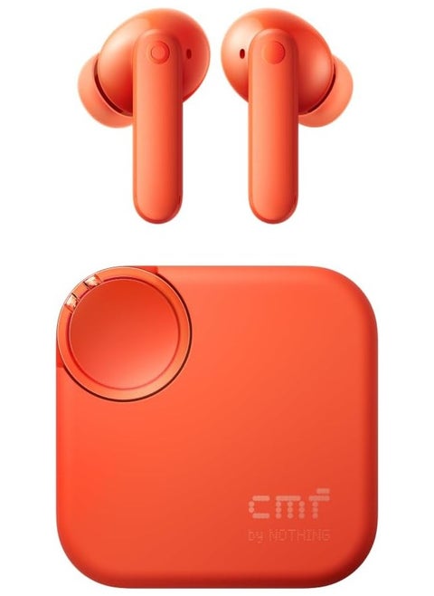 Buds 2 Wireless Earbuds Bluetooth Headphones with 48dB Hybrid ANC Ultra Bass Technology Active Noise Cancellation Earphones  55 Hours Playtime  6HD Mics  ChatGPT Integration Orange