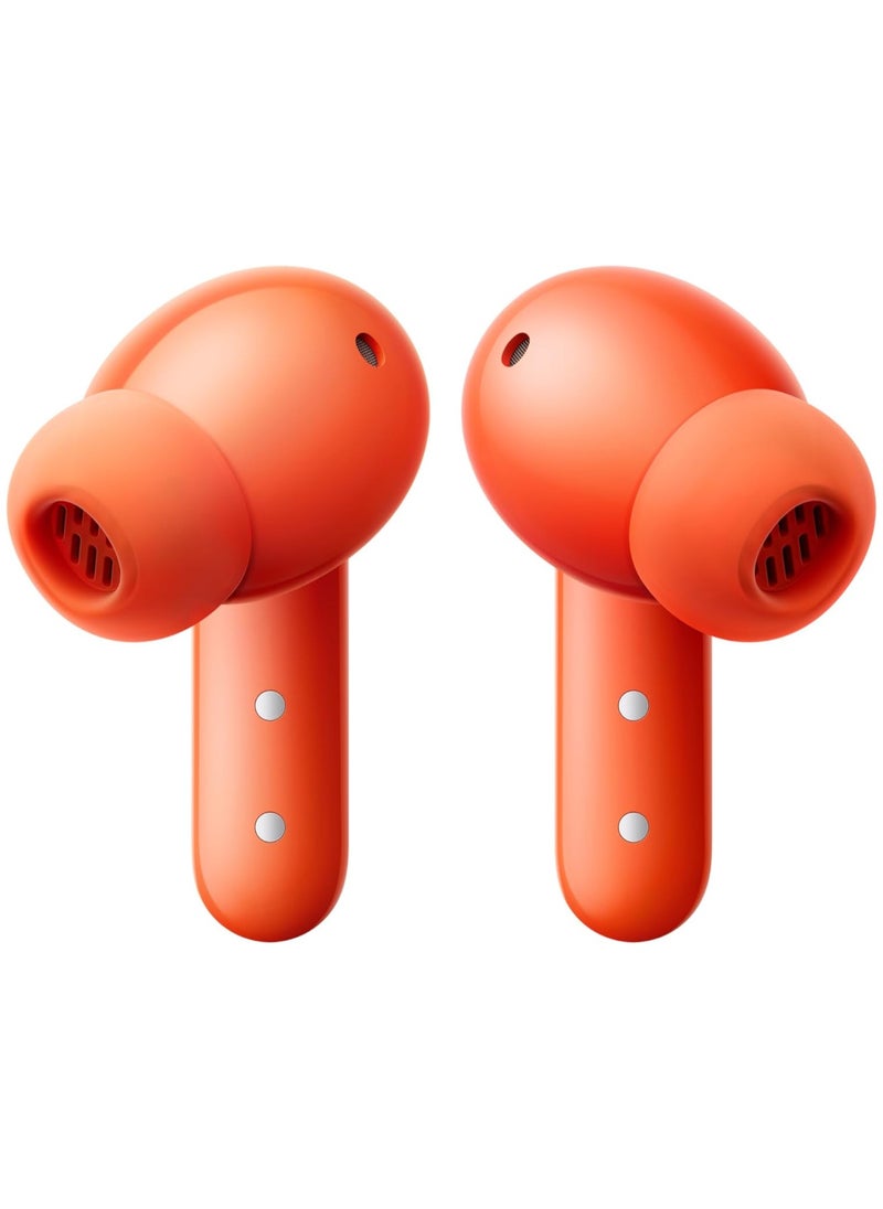 CMF - Buds 2 Wireless Earbuds Bluetooth Headphones with 48dB Hybrid ANC Ultra Bass Technology Active Noise Cancellation Earphones  55 Hours Playtime  6HD Mics  ChatGPT Integration Orange - Image 1