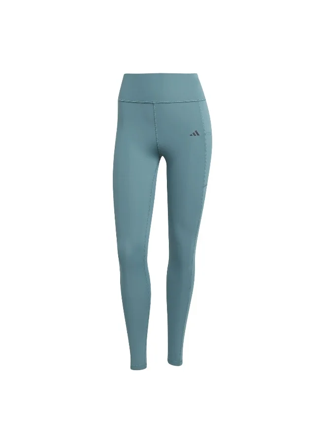 Adidas Opt St Hr 7/8 L Green Training Tights For Women 2XS