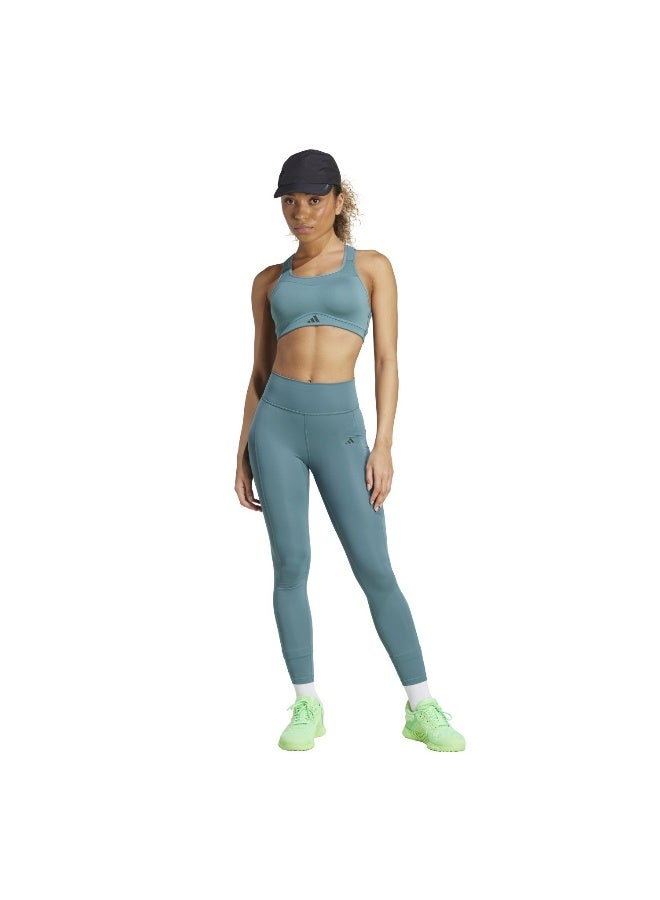 Adidas Opt St Hr 7/8 L Green Training Tights For Women 2XS - Image 5