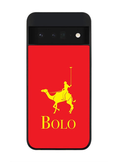 Rugged Black edge case for Google Pixel 6 Pro 5G Slim fit Soft Case Flexible Rubber Edges Anti Drop TPU Gel Thin Cover - BOLO Red