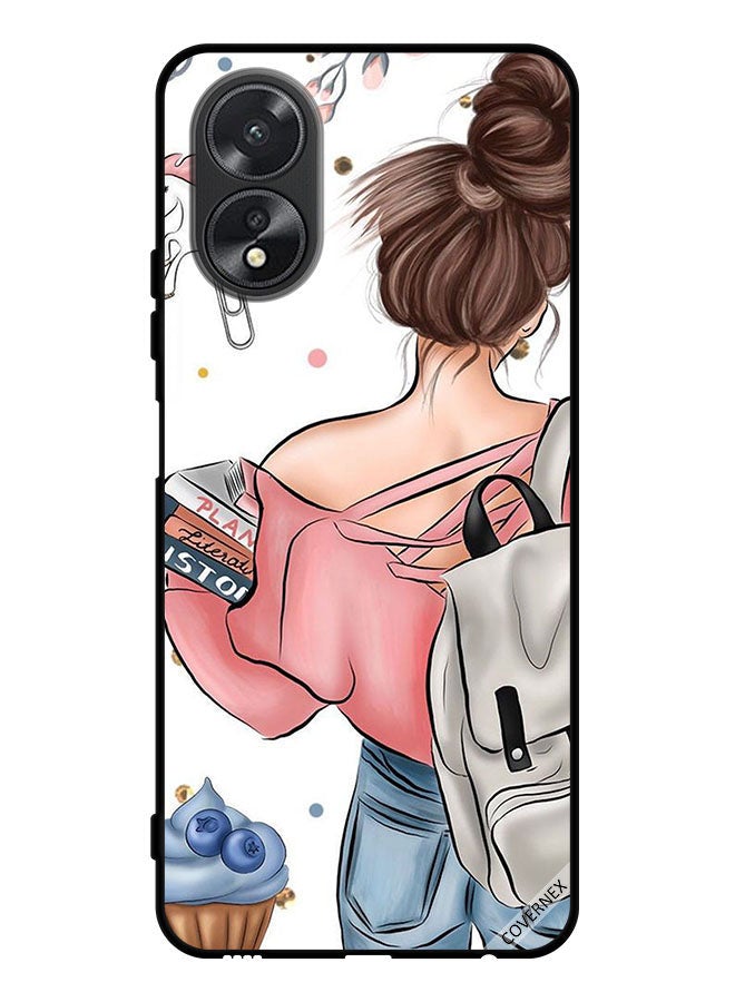 Covernex Protective Case Cover For Oppo A38 Books In Girl Hand Art - Image 1