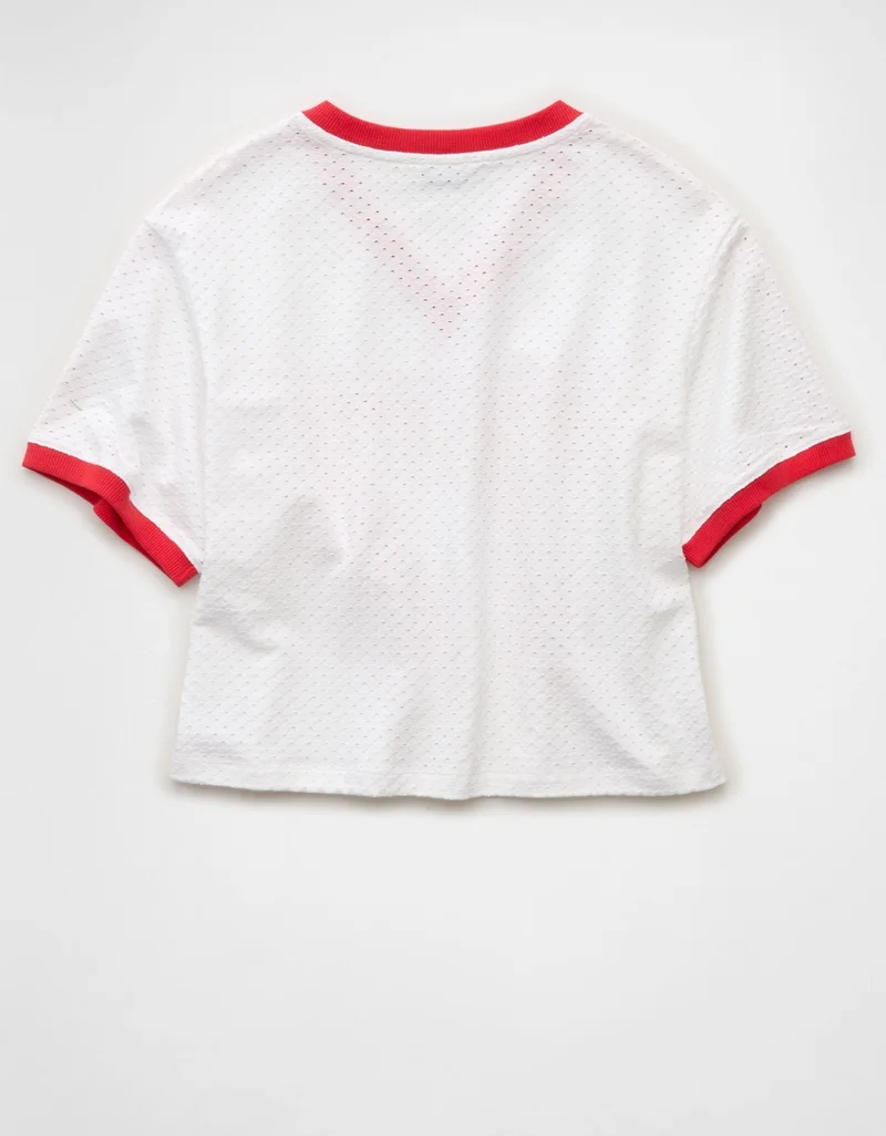 American Eagle  AE Graphic Mesh T-Shirt for Women | Best Price UAE