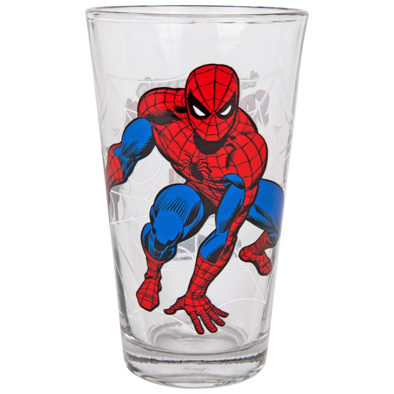 MARVEL SpiderMan Toon Tumbler Pint Glass