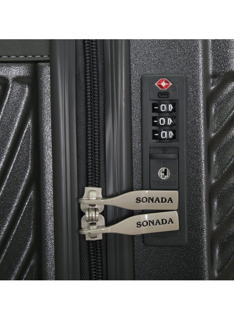 Sonada Hardshell Luggage Trolley Bag 3 pcs Set,Grey - Image 5