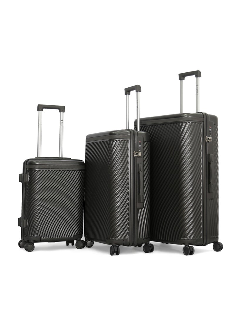 Sonada Hardshell Luggage Trolley Bag 3 pcs Set,Grey - Image 1