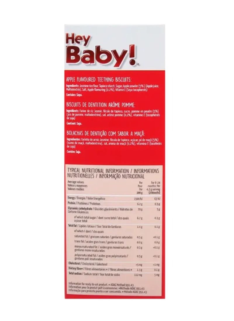hey baby! Apple Teething Biscuits 12 x 50g  - Image 2