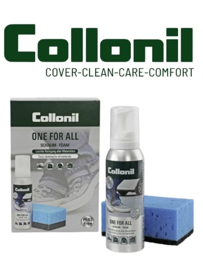 Collonil Carbon Lab One For All Foam Shoe Cleaning And Sponge Set 125 ML For All Materials - Image 1