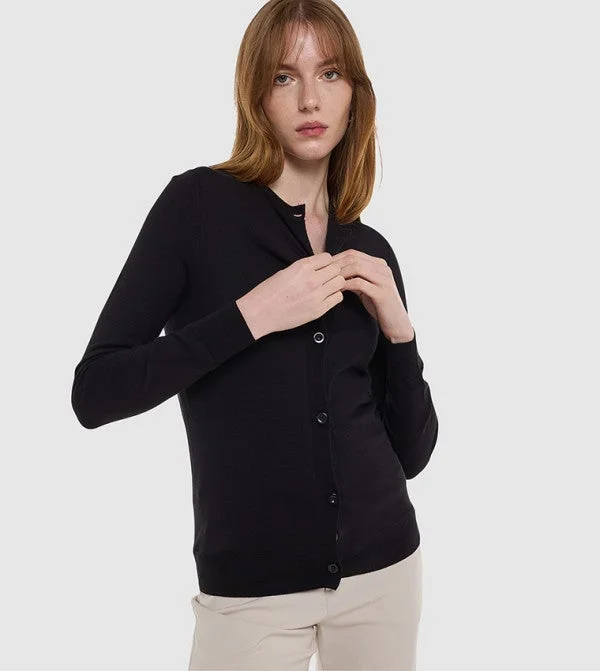 بي سي بي جي BCBG Basic Front Open Flat Knit Cardigan