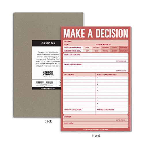 Knock Knock Make A Decision Checklist Note Pad, 6 x 9-Inches - Image 2