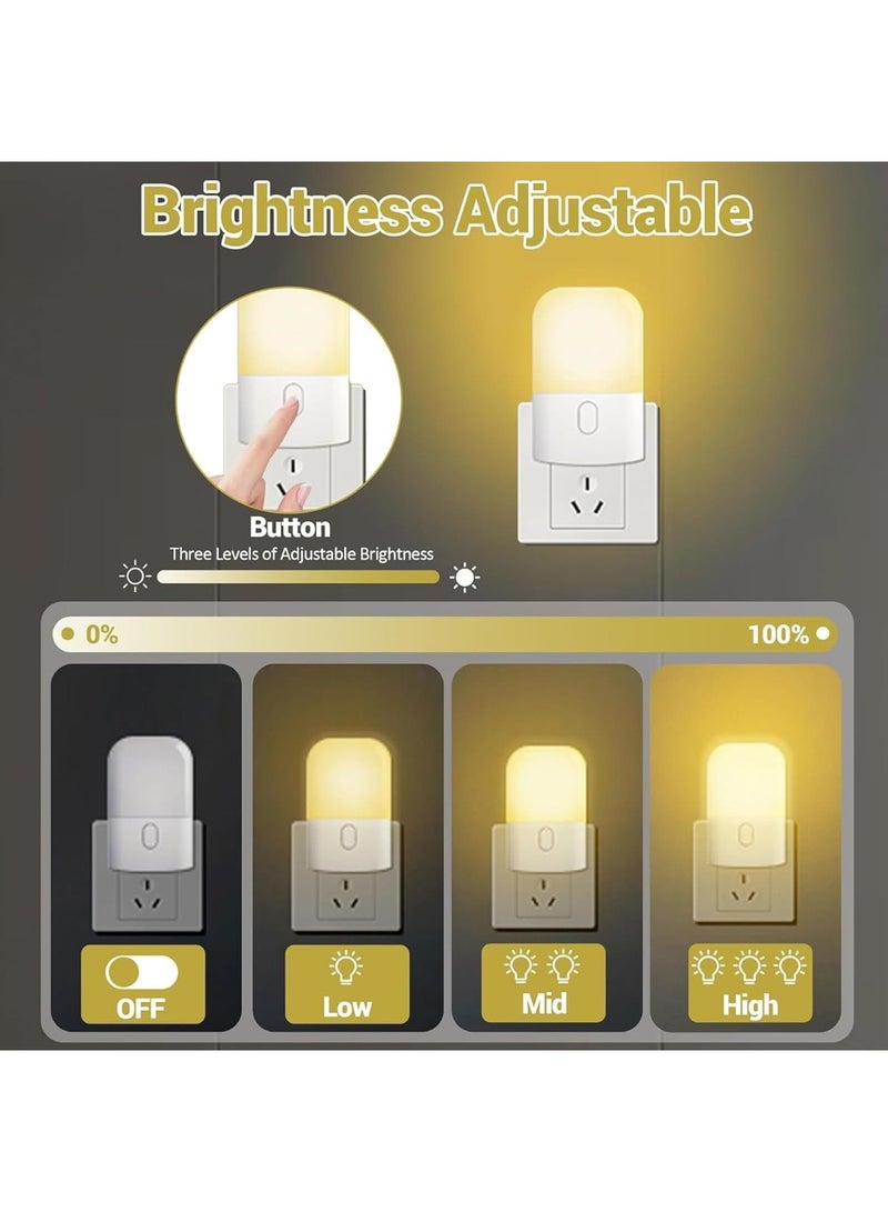 Aookay 2 Pcs, Dimmable Night Light LED, Eye Protection Night Light, Plug in Wall with Dusk to Dawn Photocell Sensor, for Children's Room/Stairway/Bedroom/Kitchen, 2700K Warm White Sleep Light (Warm) - Image 2
