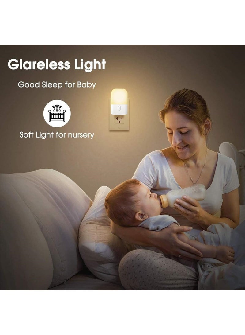 Aookay 2 Pcs, Dimmable Night Light LED, Eye Protection Night Light, Plug in Wall with Dusk to Dawn Photocell Sensor, for Children's Room/Stairway/Bedroom/Kitchen, 2700K Warm White Sleep Light (Warm) - Image 3