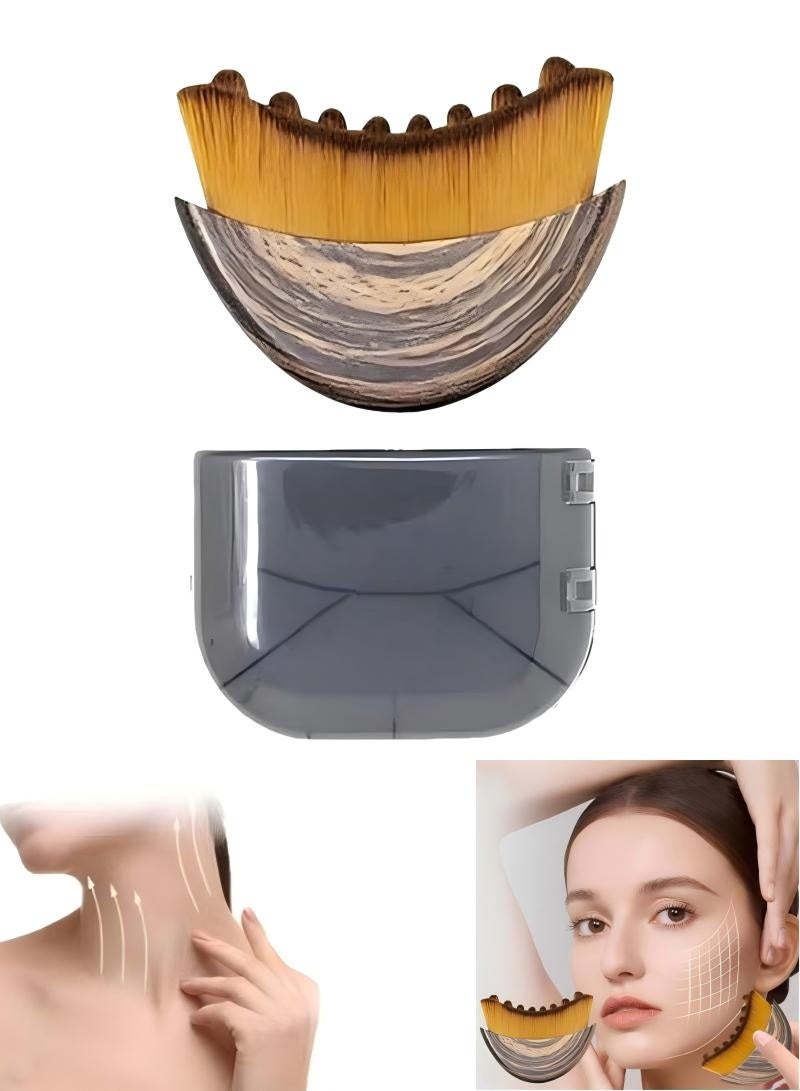 Lymphatic Drainage Massager for Face, Lymphatic Contour Face Brush, Chin & Jawline Sculpting, Dry Brushing Face Brush Tool with Ergonomic Design to Relieve Fatigue & Fit Skin Precisely - Image 1