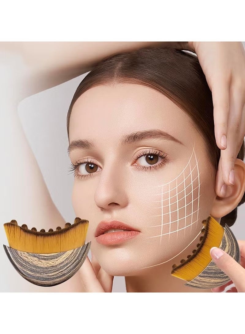 Lymphatic Drainage Massager for Face, Lymphatic Contour Face Brush, Chin & Jawline Sculpting, Dry Brushing Face Brush Tool with Ergonomic Design to Relieve Fatigue & Fit Skin Precisely - Image 3