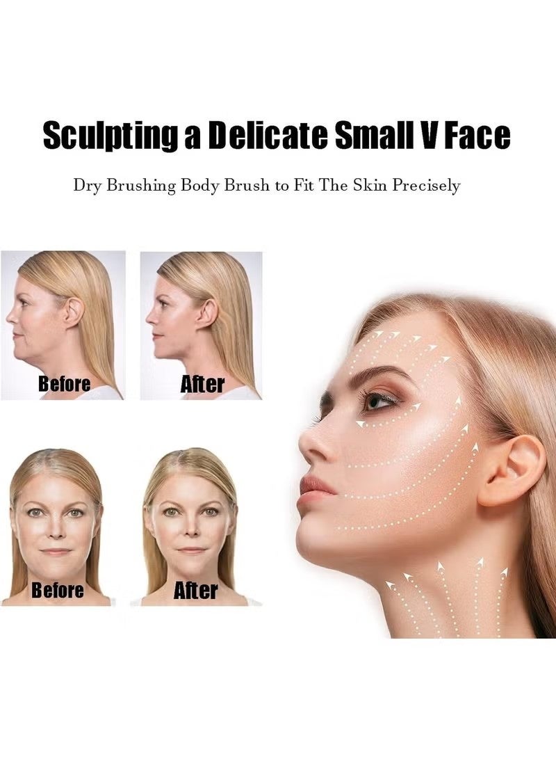 Lymphatic Drainage Massager for Face, Lymphatic Contour Face Brush, Chin & Jawline Sculpting, Dry Brushing Face Brush Tool with Ergonomic Design to Relieve Fatigue & Fit Skin Precisely - Image 4