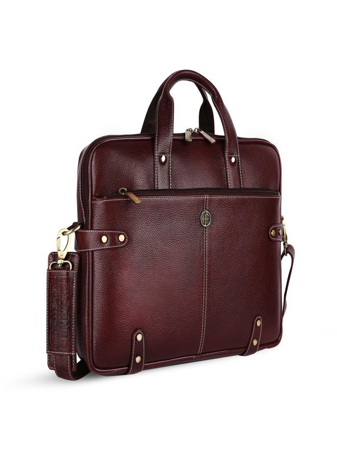 HAMMONDS FLYCATCHER حقيبة لابتوب جلدية 15 لتر للرجال والنساء من هاموندز فلاي كاتشر (بني) - Image 1