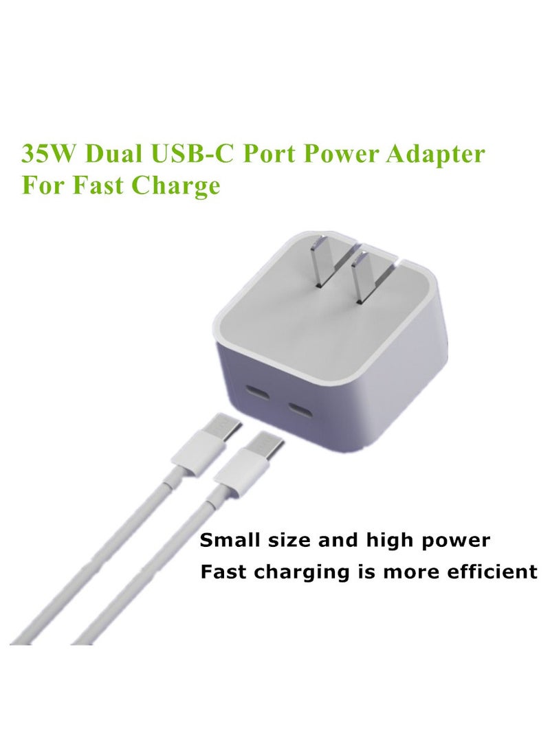 Generic 35W Dual C Fast Charge Power Adaptor For iPhone 14 pro  6-Piece Kit/5000mAh Power Bank/High-end Bluetooth Headphones/Magnetic protective case  - Image 2