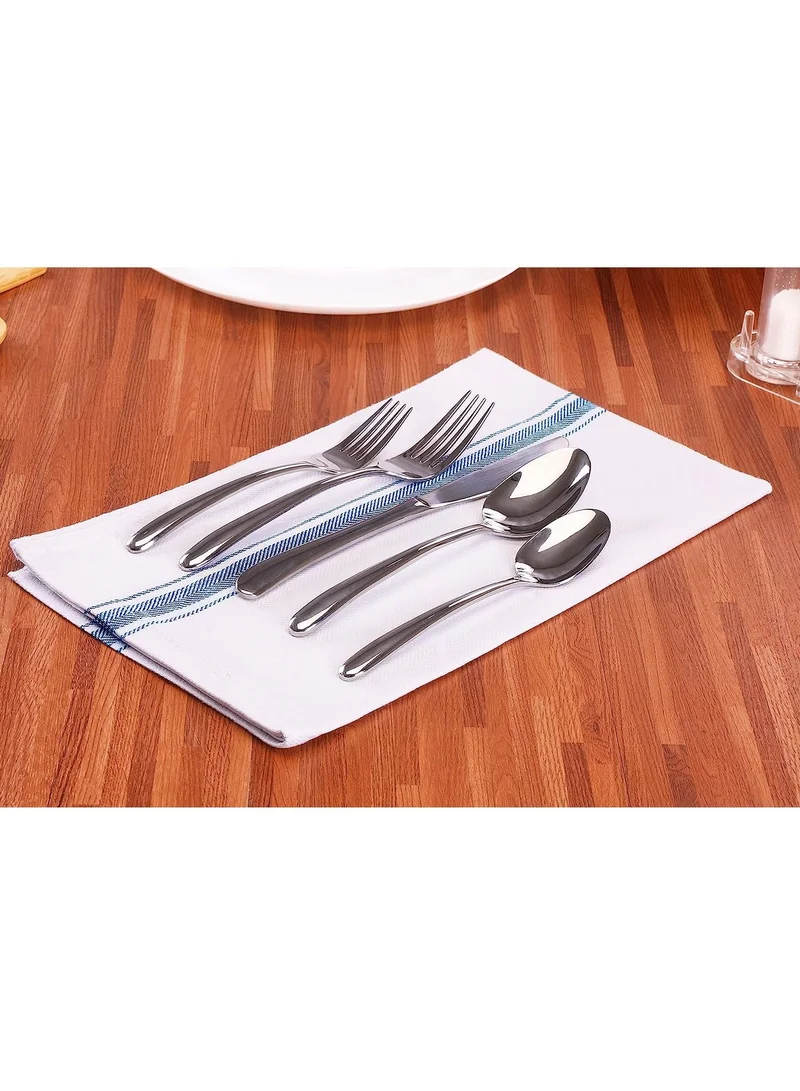 ماهمير ماهمير® تاولز مناشف للاطباق، 16 × 27 انش ( 40x70 سم ) 100% قطن مغزول حلقيا فائقة الامتصاص، مناشف مطبخ من الكتان الناعم القابل لاعادة الاستخدام، مجموعة مناشف شاي (6 قطع، ازرق)