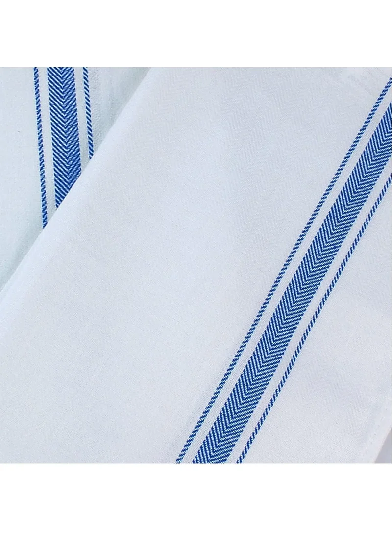 Mahmir Blue MahMir® Towels Dish Towel,  40x70 cm ( 16x27 Inches) 100% Ring Spun Cotton Super Absorbent Linen Kitchen Towels, Soft Reusable Cleaning Bar and Tea Towels Set (6 Pack, Blue)  | Best Price UAE