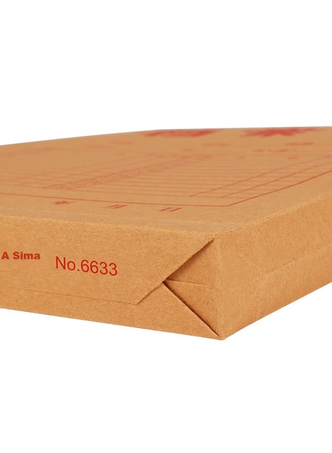 Simaa 20 Mixed Pulp 250g Kraft Paper File Folders, Thickened 6cm Side Width, Doent Folders For Bids, Contracts, And Materials, 6731 - Image 2