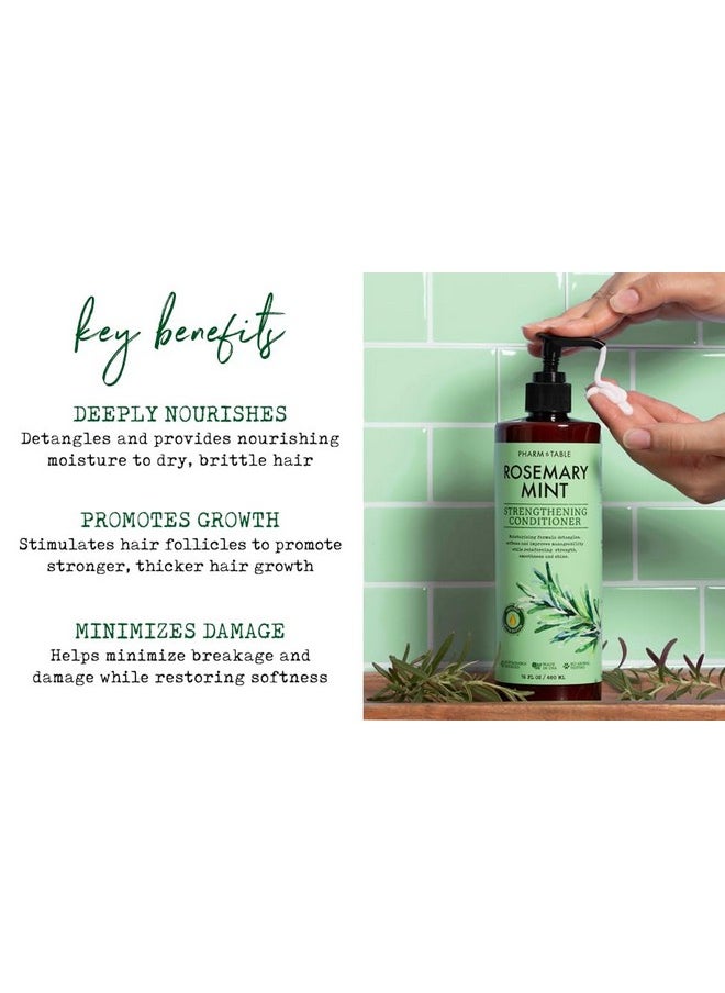 Pharm to Table - Rosemary & Mint Conditioner For Men And Women Invigorates The Scalp Moisturizes Dry And Damaged Hair 480Ml - Image 1