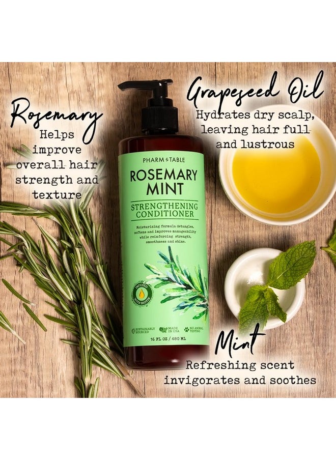 Pharm to Table - Rosemary & Mint Conditioner For Men And Women Invigorates The Scalp Moisturizes Dry And Damaged Hair 480Ml - Image 1