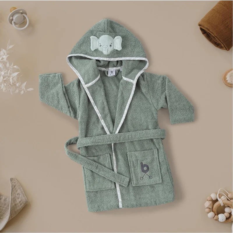 Gezenbebe Hero Hero Hooded Towel Baby Kids Bathrobe Elephant