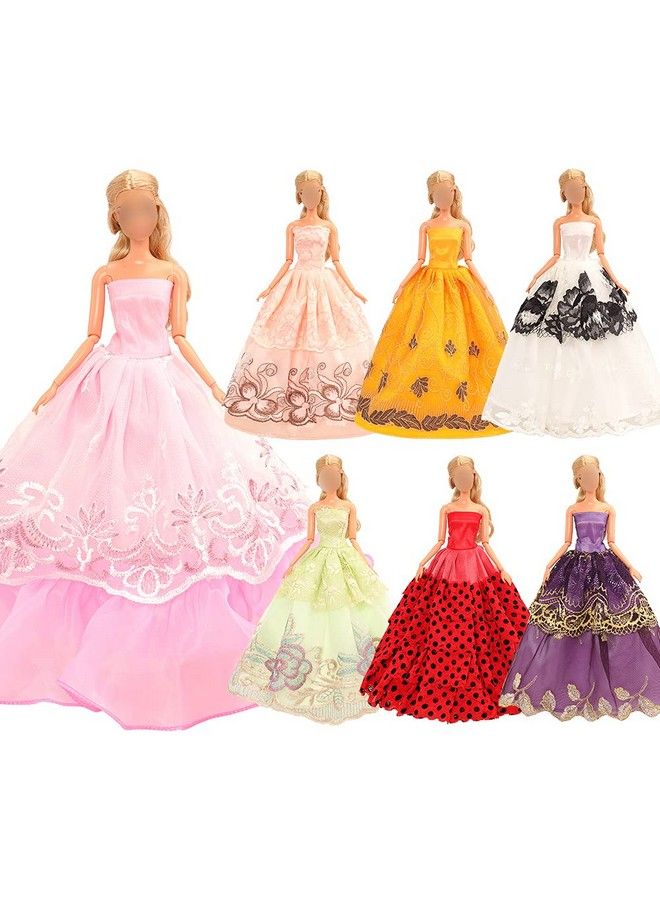 Barwa 5 Pcs Handmade Doll Clothes Wedding Gowns Party Dresses For 11.5 Inch Dolls (A：5 Pcs Dresses(Random Style))  - Image 4