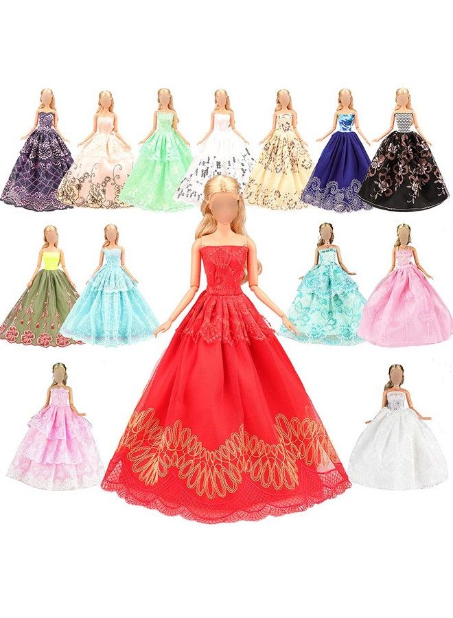 Barwa 5 Pcs Handmade Doll Clothes Wedding Gowns Party Dresses For 11.5 Inch Dolls (A：5 Pcs Dresses(Random Style))  - Image 1