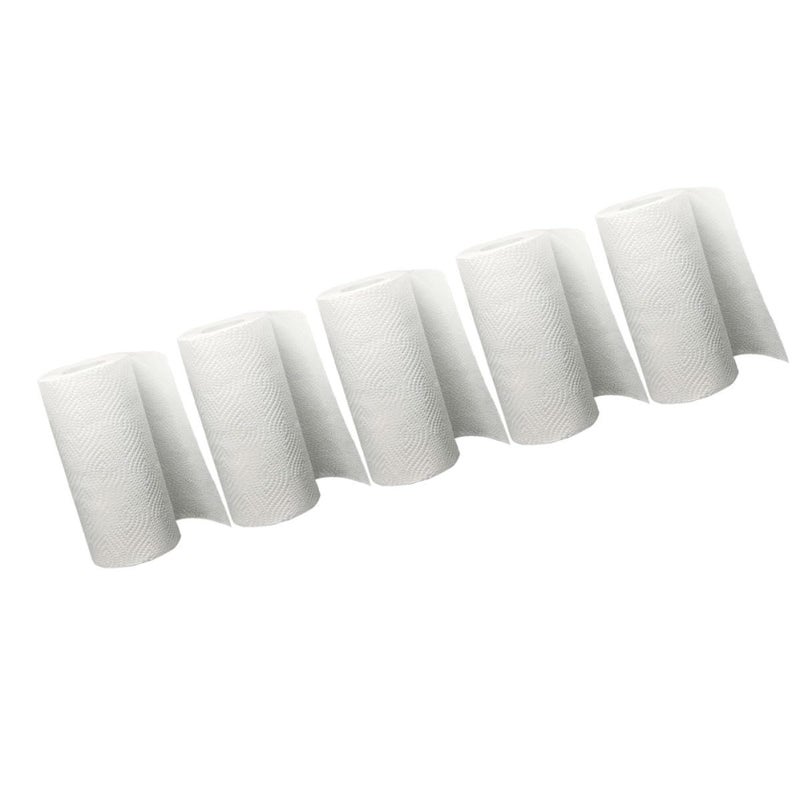 5 Rolls White Kitchen Paper Towels Oil And Water Absorbent Household Tissue For Everyday Kitchen Use - Image 2