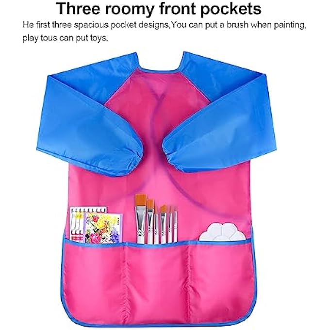 Mumoo Bear Aprons, Cartoon Style Boys Girls Apron for Cooking Baking Art Painting Gardening - Image 4