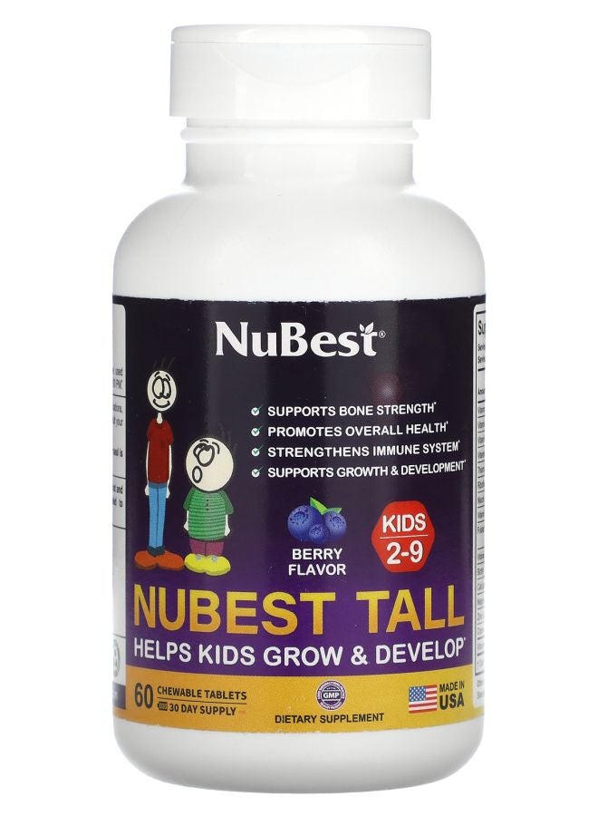 NuBest Tall Kids 2-9 Berry 60 Chewable Tablets