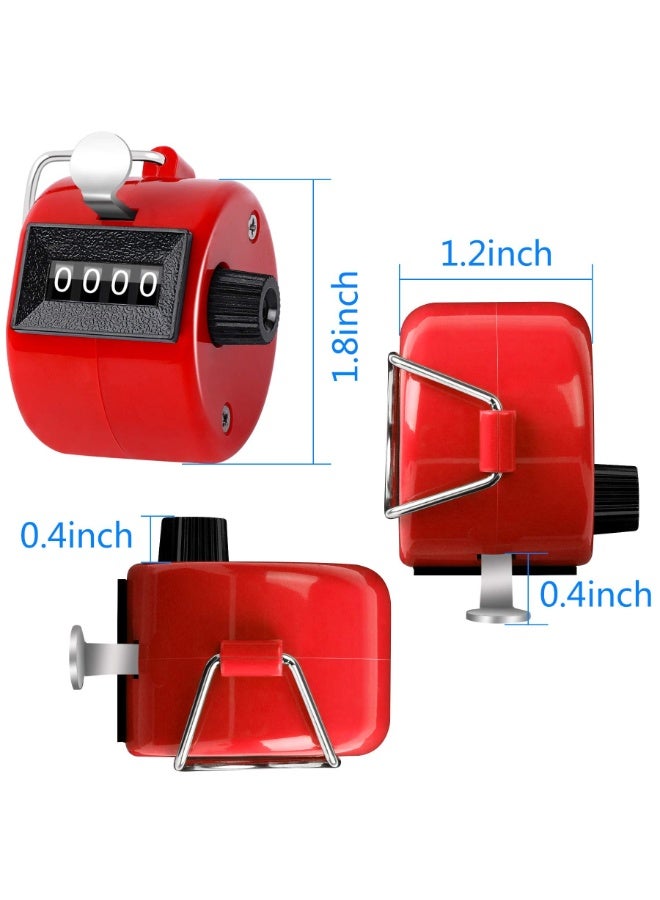 2 Pack Handheld 4 Digit Mechanical Tally Counter Clicker, Portable Number Counter for Sports, Coaching, School Events & Attendance Counting - Image 2