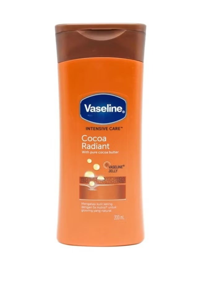 Vaseline Intensive Care Cocoa Radiant Lotion 200ml | With Pure Cocoa Butter | New & Latest Formula | Glowing, Young & Natural Skin | Unisex Body Lotion - Image 1