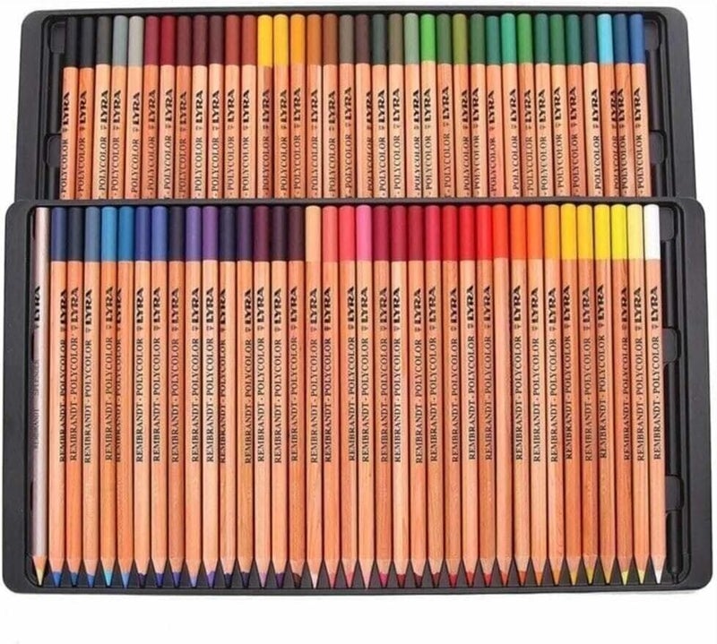 Lyra Rembrandt Polycolor 72 Colored Pencils in Metal Case - Image 2