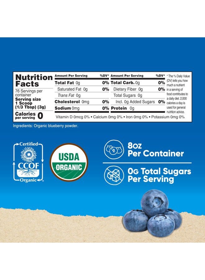 Nutricost Organic Blueberry Powder 8oz (227 Grams) - Pure, Gluten Free, Non-GMO, from Whole Freeze-Dried Organic Blueberries - Image 2