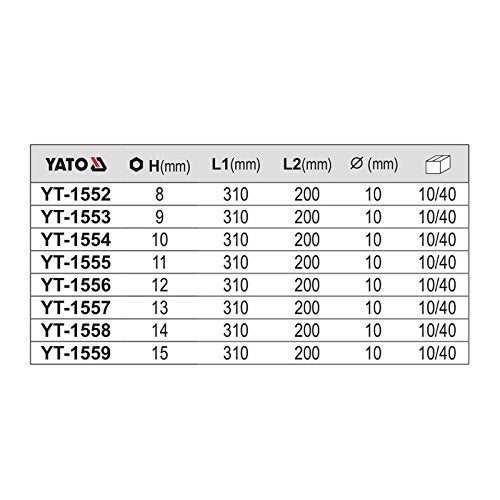 Yato T Type Socket Wrench YT-1552 T Type Spanner Carbon Steel Industrial Use8mm - Image 5
