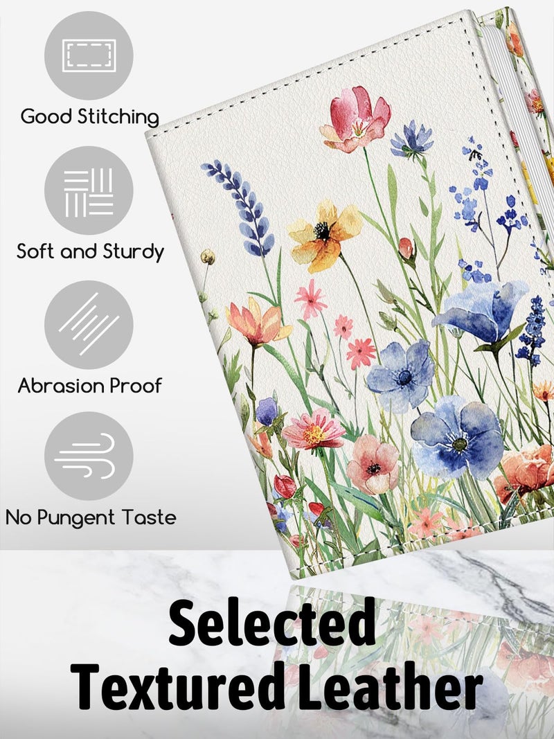 Lebrocoli Photo Album 4x6, 56 Pockets Small Picture Book Botanical Wild Flowers, Personalized Large Capacity Mini PU Leather Picture Album Gift for Family Graduation Wedding Travel - Image 3