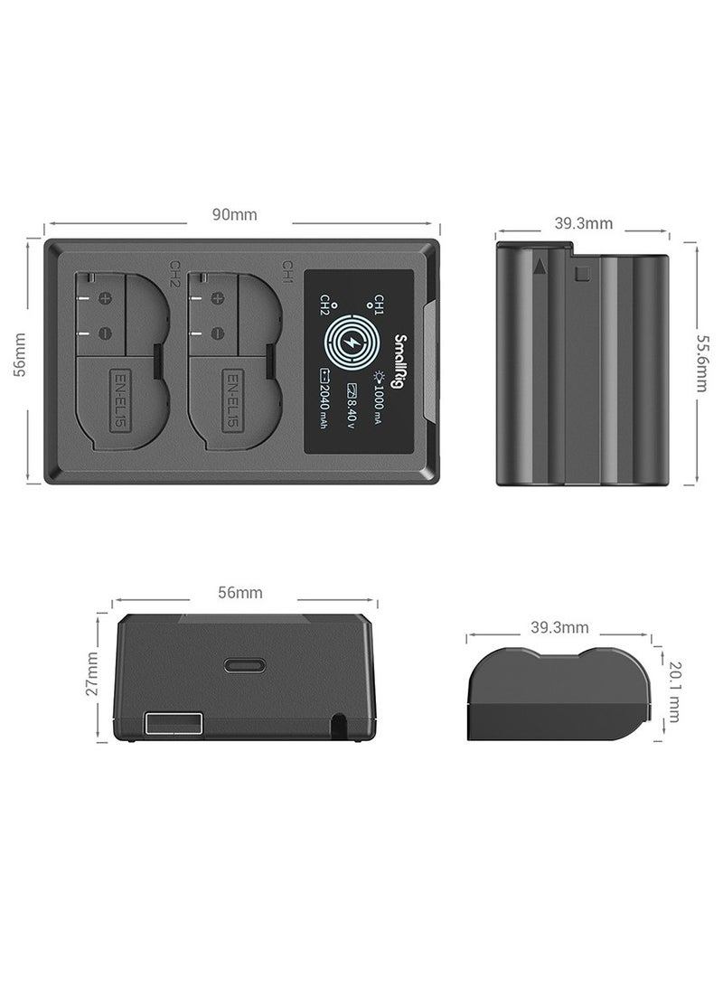 SmallRig EN-EL15 Camera Battery and Charger Kit - Image 3