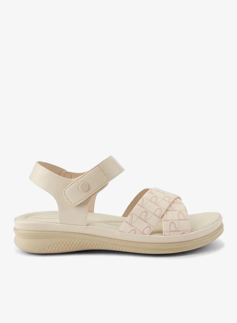 بابريكا صنادل نسائية بطبعات وشريط لاصق