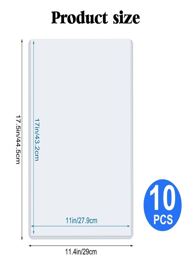 FMOACEN 11" x 17" Hard Plastic Sheet Protectors, Menu Rigid Print Protectors, Clear Certificate Waterproof Protectors, Paper Sleeves Photo Plastic Sleeves Document Holder, Birth Certificate Protector(10 Pack) - Image 2