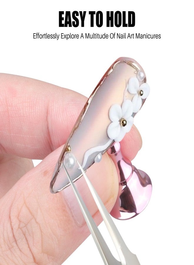 LADYING 2 Sets Nail Painting Practice Stand Acrylic Fake Nail Art Holder For Press Ons Magnetic Nail Display Design Tools Kit Accessories For Home DIY Beginner Salon Supplies（Gradient Pink） - Image 5
