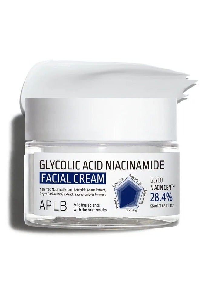 Aplb Glycolic Acid Niacinamide Facial Cream 55ml