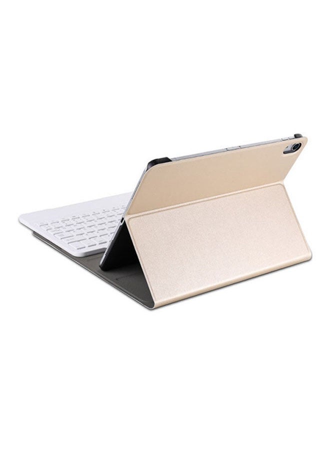 NIBEMINENT Protective Case Cover For Apple iPad Pro 10.5 Inch With Bluetooth Keyboard Gold  - Image 2