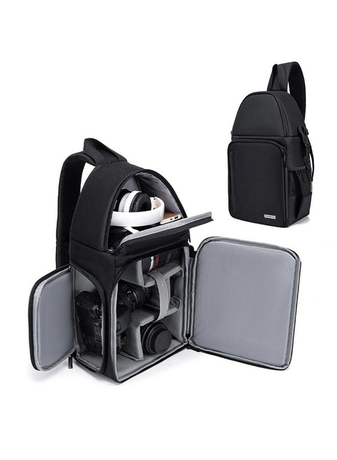 Multifunctional Photography Backpack Large Single Chamber Camera Professional Backpack Waterproof Reflective Camera Backpack Tripod Accessories - Black  - Image 1
