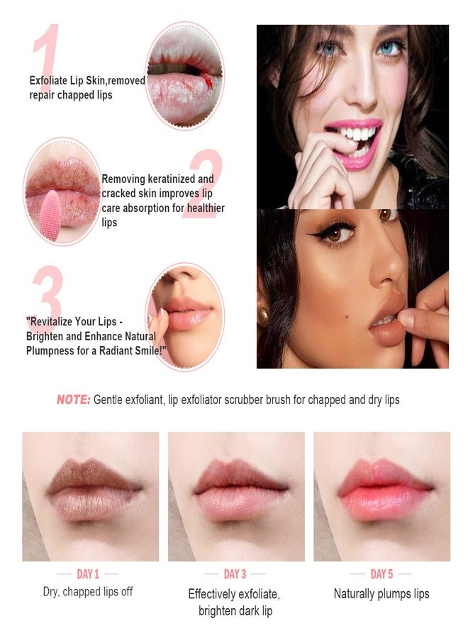 YOUKOOL Lip Scrub Brush,Lip Scrubber Exfoliator,Double-Sided Silicone Lip Exfoliating Tool,Gentle Lip Exfoliator Scrubber Brush for Smooth,Soft,Bright,and Healthy Lips(2 PCS) - Image 3