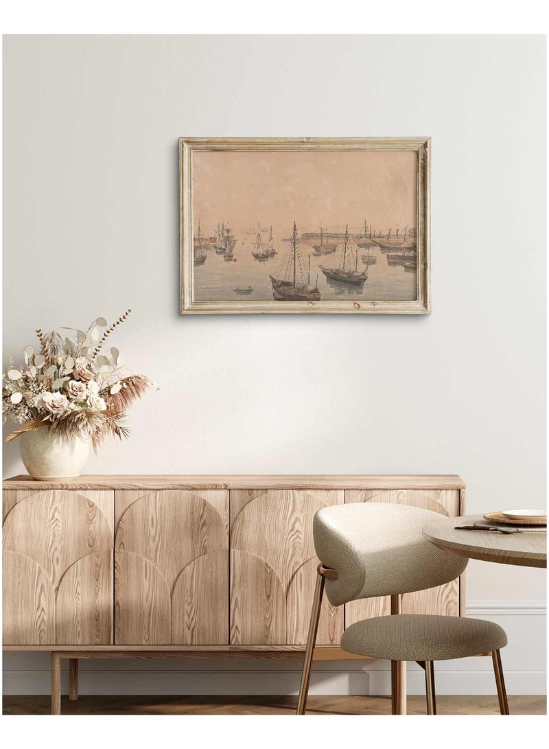 مؤسسة فكرة اليوم مطبوعات فنية جدارية من القماش بدون إطار، مقاس 16 × 24 بوصة، ملصقات ومطبوعات مناظر طبيعية قديمة للميناء لتزيين الحائط، لوحة فنية جدارية كبيرة معلقة لغرفة النوم وغرفة المعيشة والحمام والمطبخ - Image 4